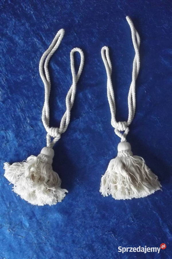 Dwa chwosty upięcia sznury kolor ecri śląskie