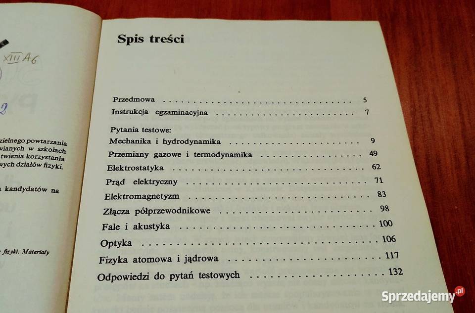 500 pytań testowych z fizyki szkół średnich Książki i Podręczniki Gdańsk