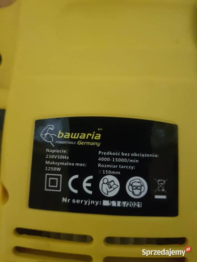 Szlifierka mimośrodowa Bawaria 1250W tarcza 150 wielkopolskie sprzedam