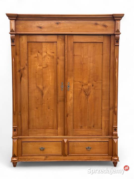 Stara stylowa szafa dwudrzwiowa z szufladami Gryfice