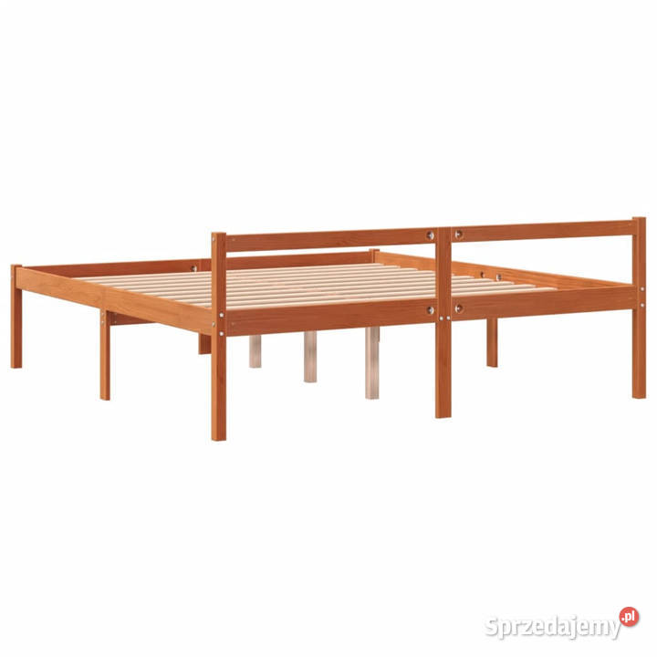 Łóżko seniora woskowy brąz lite drewno sosnowe sprzedam