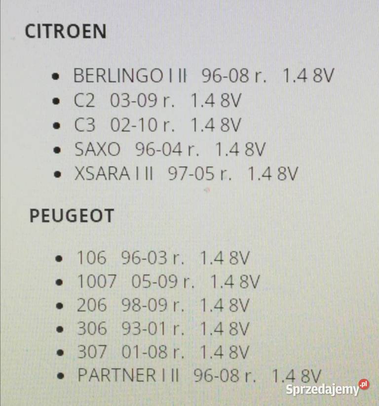 CITROEN C2 C3 14 8V WTRYSKIWACZ 01F002A