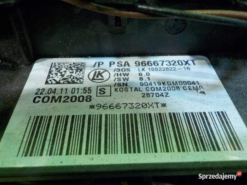 PEUGEOT 3008 I 16 HDI 11r 5D przelacznik