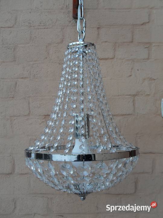 Żyrandol Kryształowy Szwecja lata 70 te Vintage