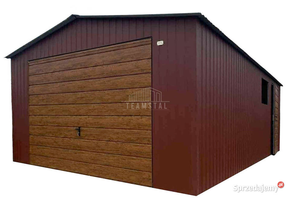 Garaż blaszany 45x6m brama uchylna drzwi okno warmińsko-mazurskie Dobre Miasto
