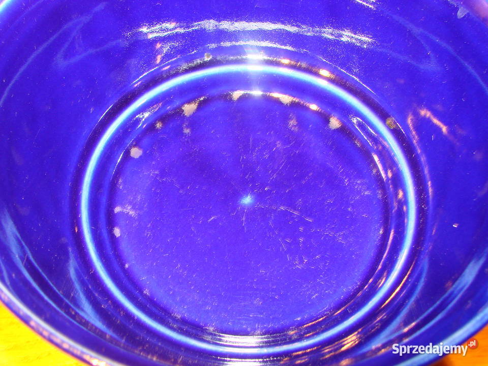 kobaltowa misa PRL Pruszcz Gdański sprzedam