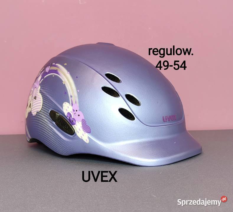 Kask jeździecki dziecięcy - rozmiar 49-54 regulowany - UVEX