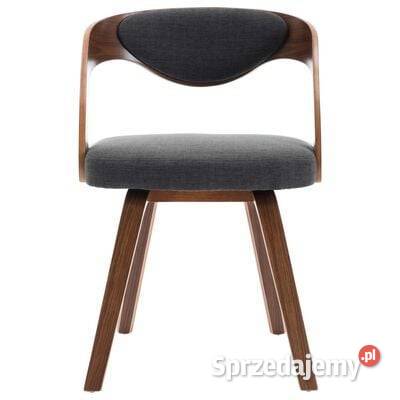 vidaXL Krzesła stołowe 2 ciemnoszare gięte Warszawa