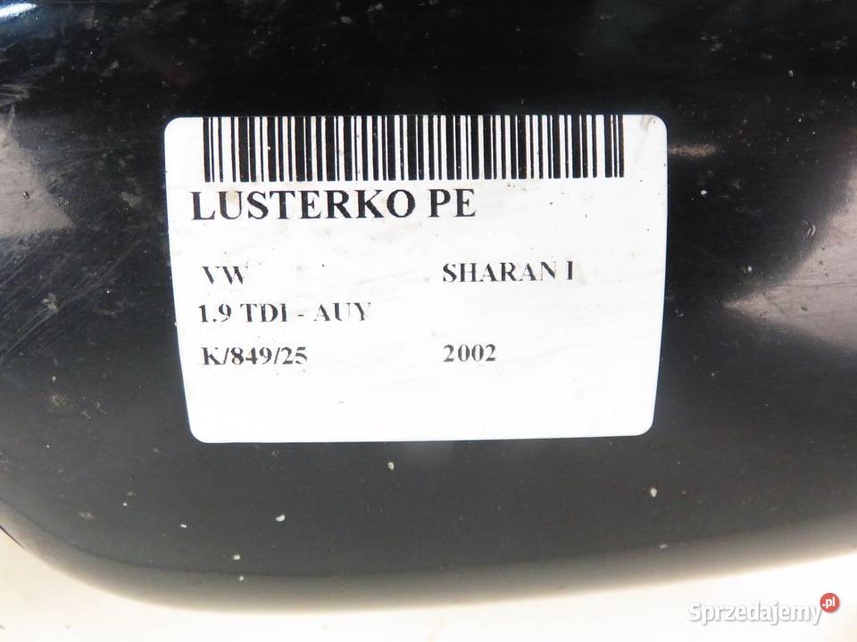 LUSTERKO PRAWE VW SHARAN I 5 PIN L041 Motoryzacja