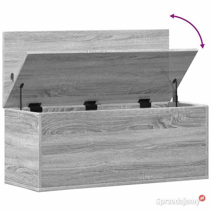 Skrzynia szary dąb sonoma 90x35x35 materiał