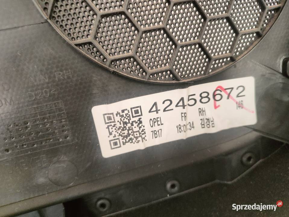 Tapicerka Boczek Drzwi Prawy Przód Skóra Opel sprzedam