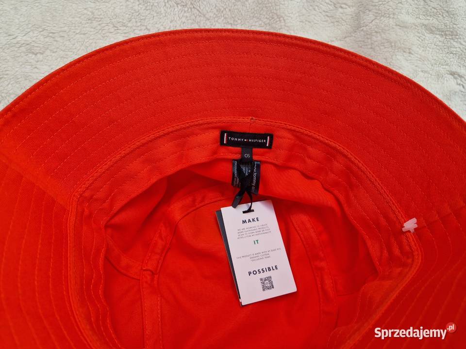 Nowy pomarańczowy kapelusz bucket Tommy Hilfiger Bibice