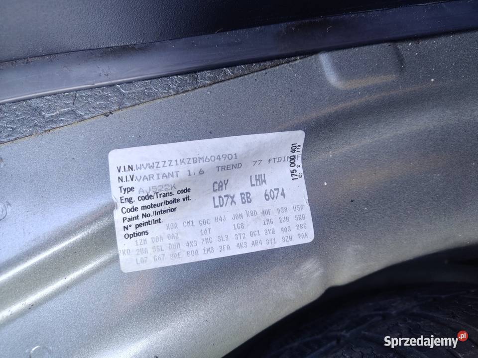 Golf VI Variant 16 tdi manualna podlaskie