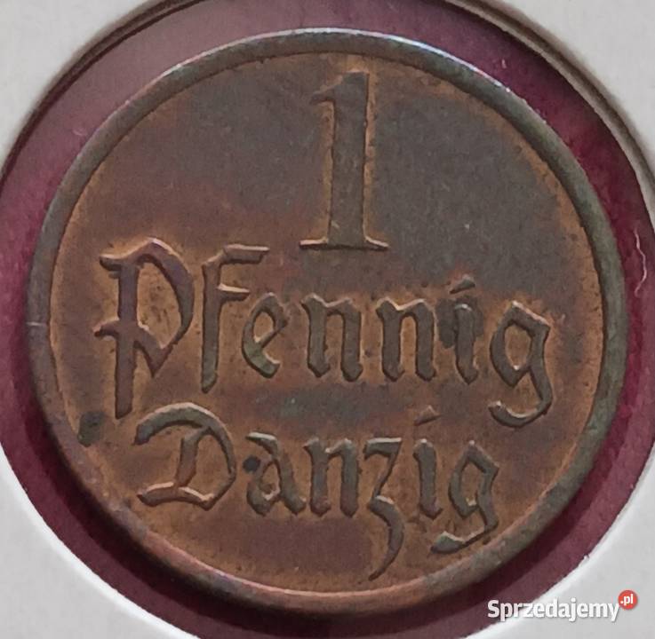 1 Fenig Wolne Miasto Gdańsk 1937 r 2 mennicze
