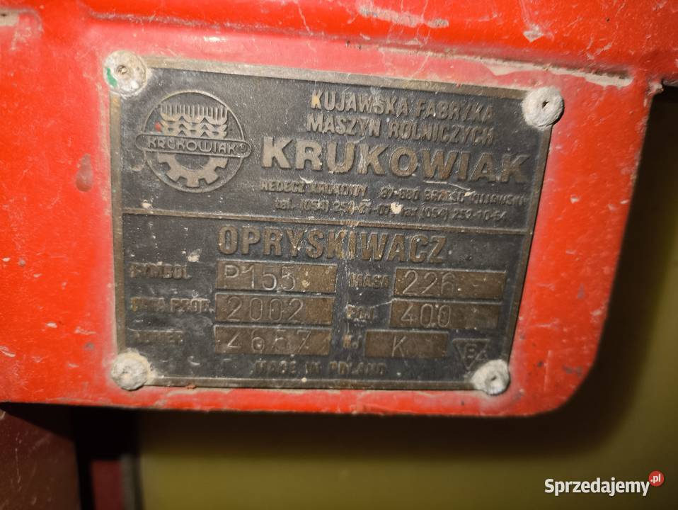 Opryskiwacz krukowiak małopolskie Charsznica