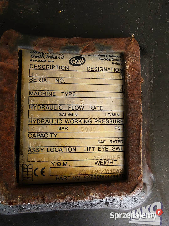 Szybkozłącze hydrauliczne Geith Miller fi 90 sprzedam