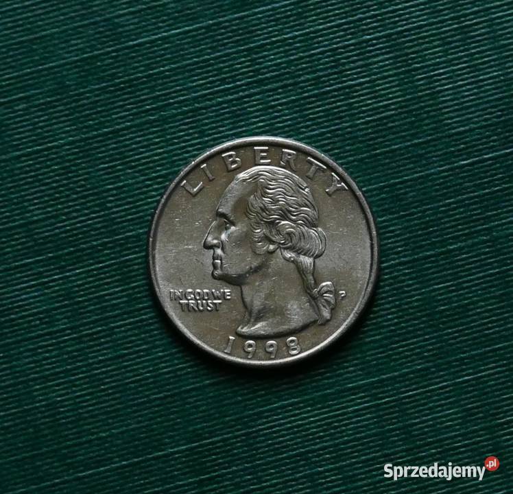 USA dolara 1998r Ćwierćdolarówka Waszyngtona Gliwice