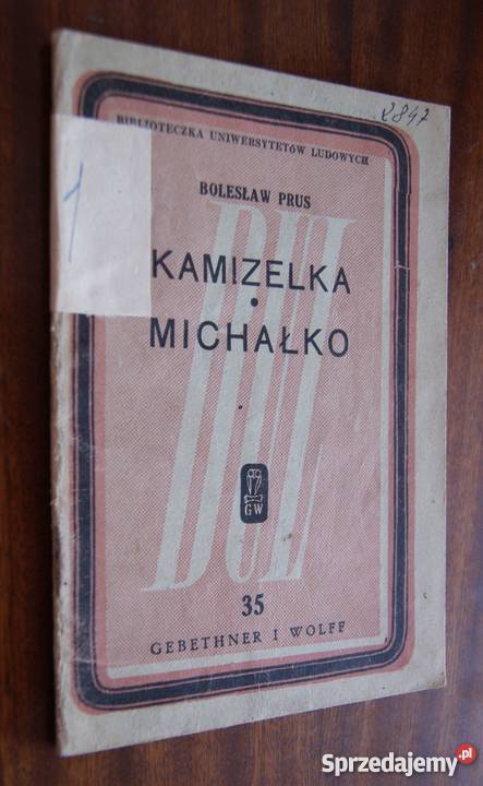 Bolesław Prus Kamizelka Michałko 1945 Parczew sprzedam