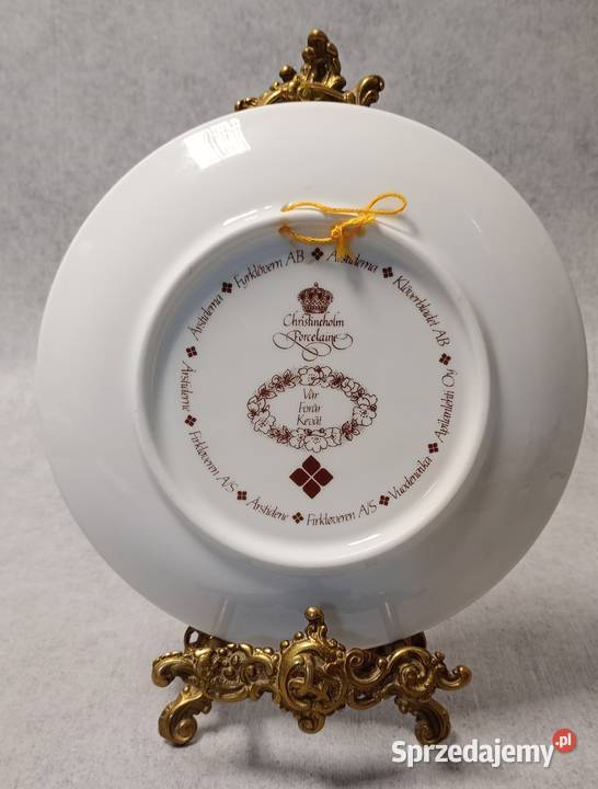 PORCELANOWY KOLEKCJONERSKI TALERZ Christineholm podlaskie Augustów
