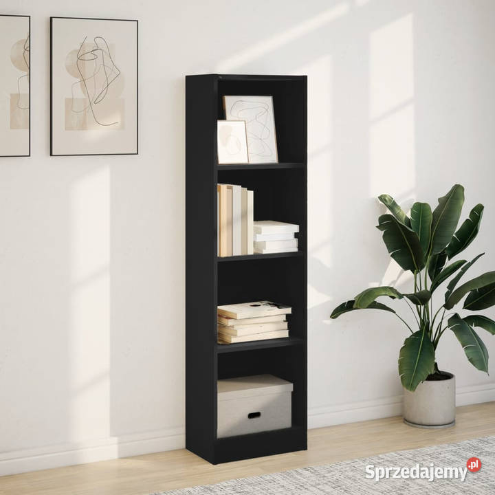 Regał czarny 40x24x143 materiał drewnopochodny Warszawa sprzedam