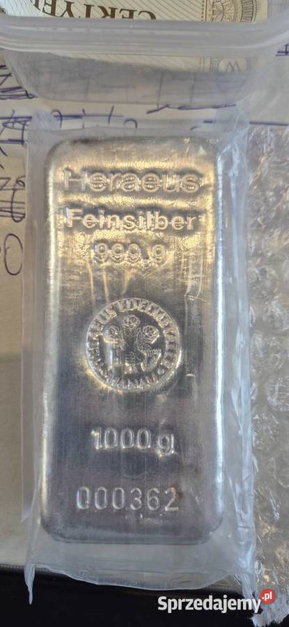 Sztabka srebra 1000 g 999 1 Tychy