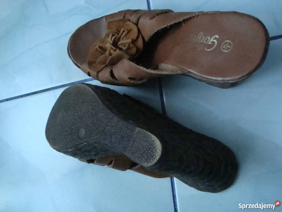 Sandały na koturnie Sandały i klapki mazowieckie Ostrołęka