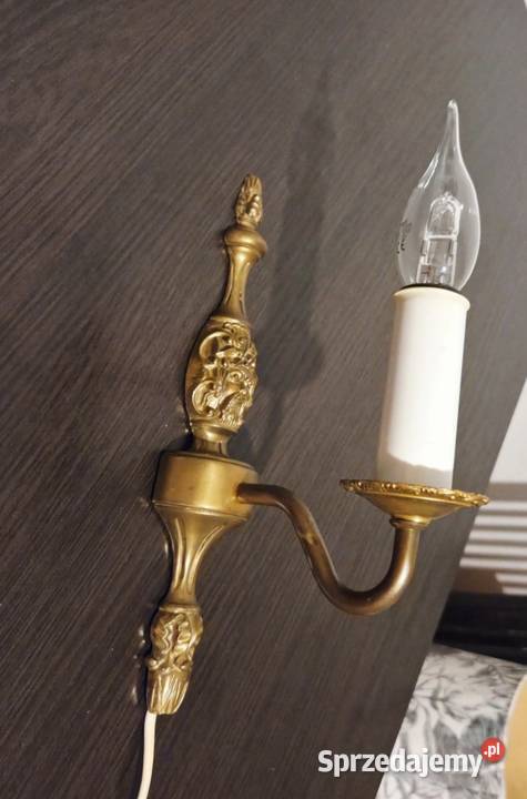 Kinkiet mosiądz vintage wielkopolskie Poznań sprzedam