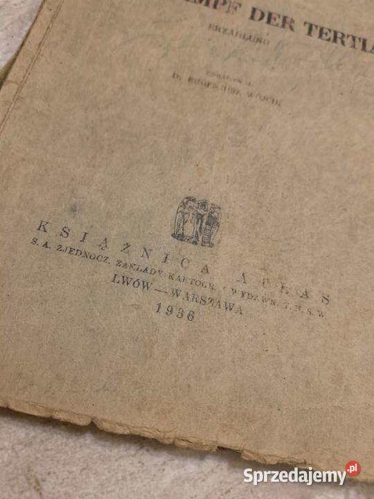 Der kampf der tertia Wilhelm Speyer książka z podkarpackie