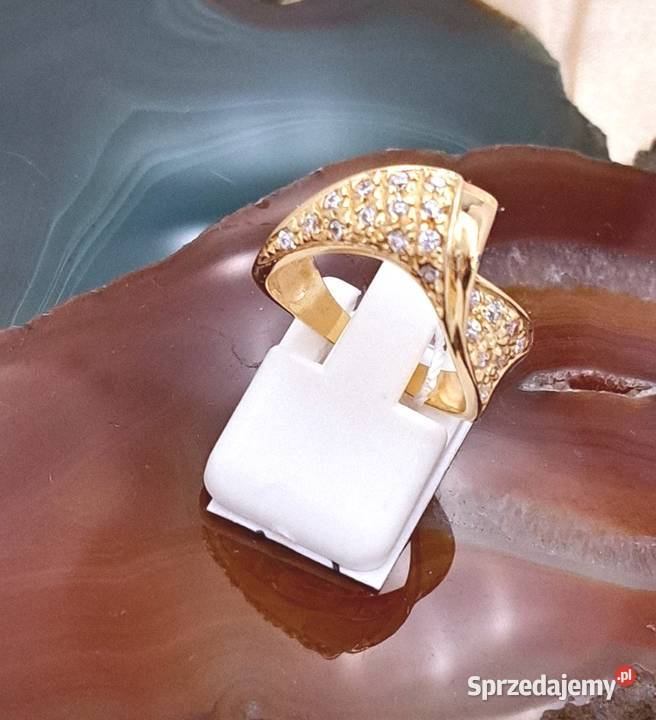 Pierścionek r145 Złoty pr585 Glamour Z835 Pierścionki Poznań sprzedam