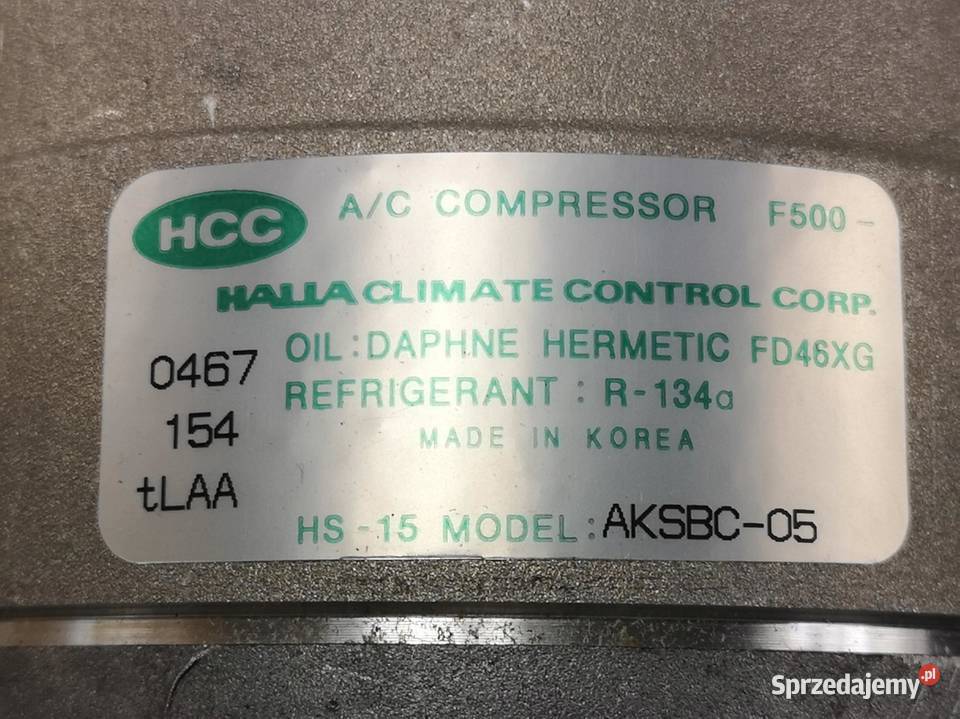 SPRĘŻARKA KLIMATYZACJI HYUNDAI KIA MAZDA NOWA osobowe