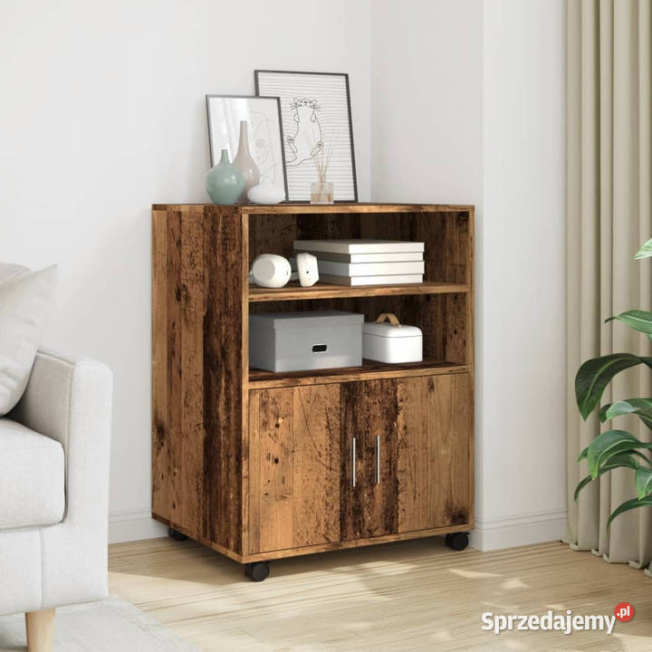 Szafka na kółkach stare drewno 60x48x81 WM853171 Warszawa