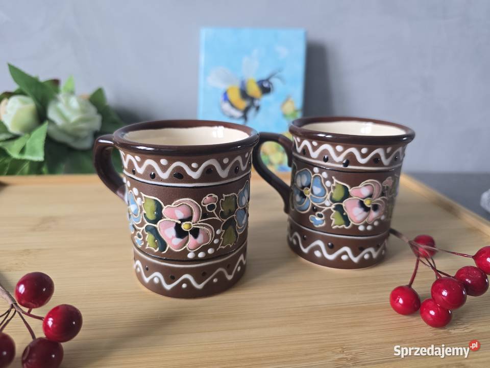 Zestaw 2 małych kubków 150ml handmade sprzedam
