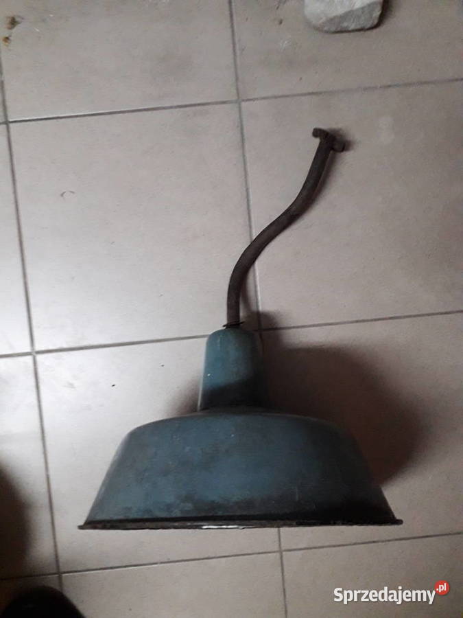 Loft lampa emaliowana ścienna Obs prl Warszawa