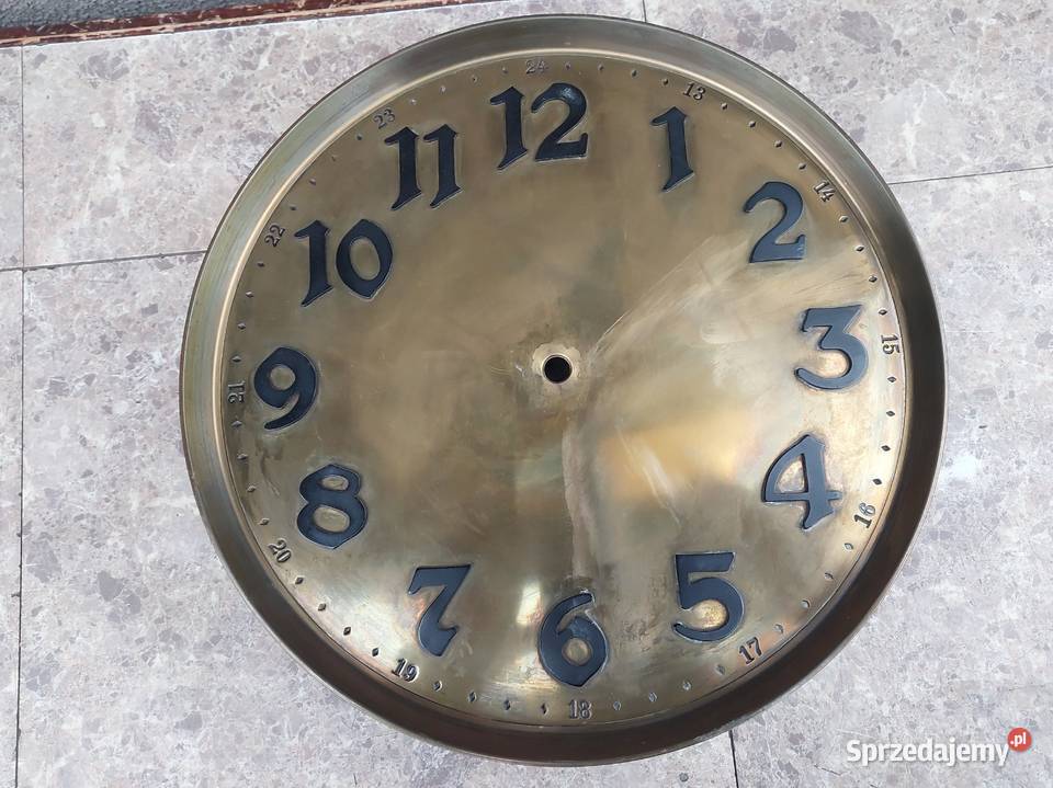678 Tarcza starego zegara podłogowego stojącego Tczew