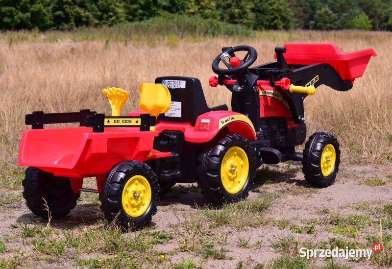 TRAKTOR NA PEDAŁY Z PRZYCZEPĄ I ŁYŻKĄ TR3005 Toruń