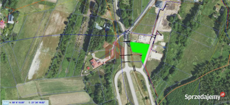 Ogłoszenie działka 950m2 Skrzyszów