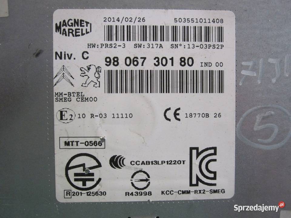PEUGEOT 208 I 14r radio 9806730180 świętokrzyskie Kielce