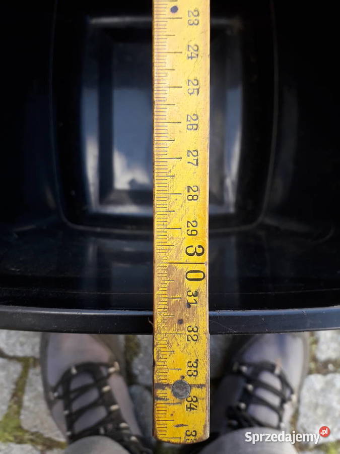 Kosz plastikowy Klip 26 czarny wysokość ok 38 Kraków
