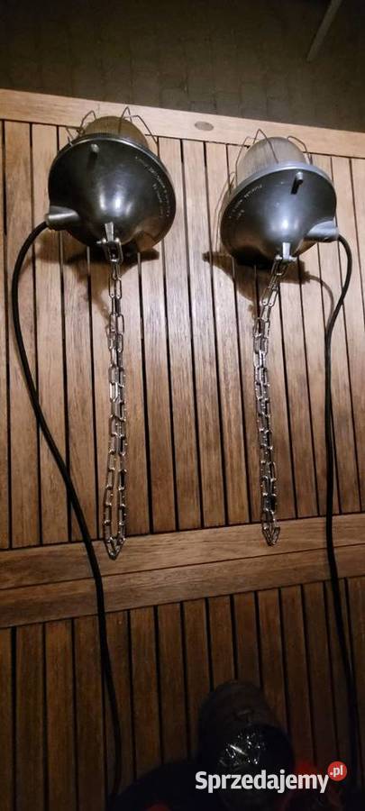 Komplet 2 lamp loft industrialnych PRL renowacji Wierzbica