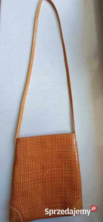 Włoska TOREBKA z naturalnej skóry plecionej