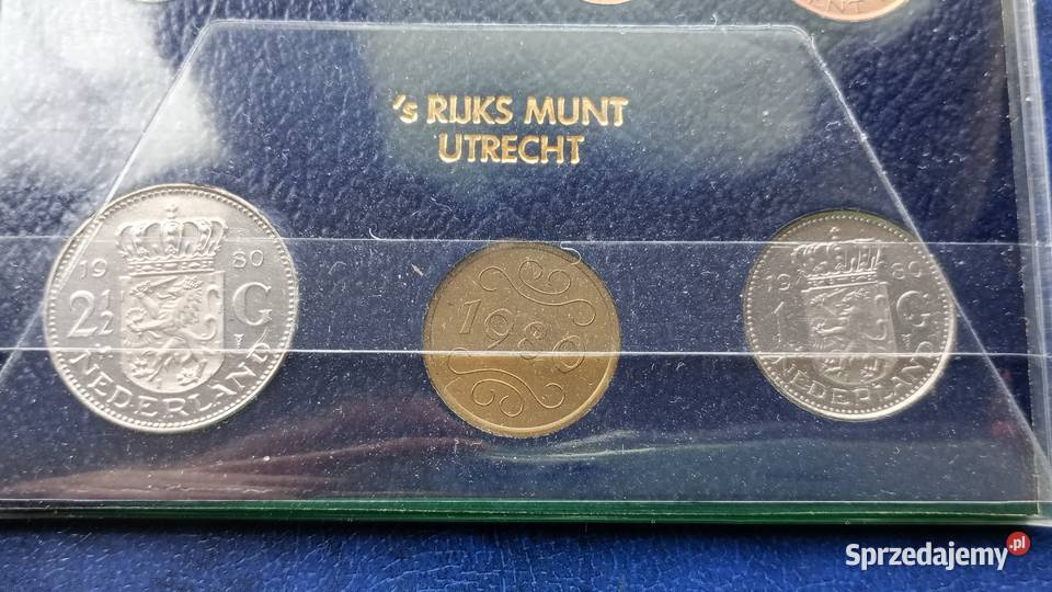 Stare monety 1980 set Holandia 6 monet Stan Lesko