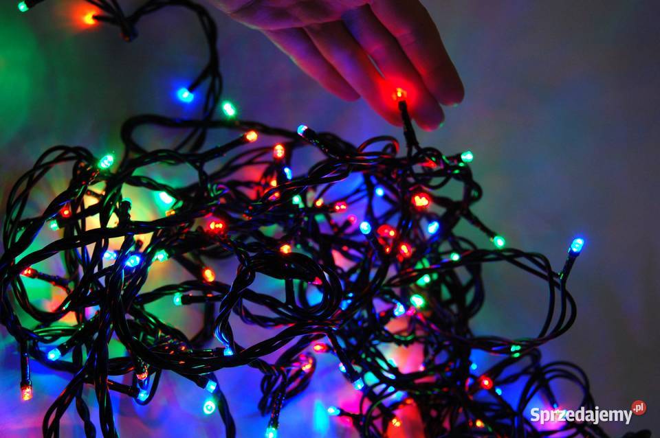 Lampki choinkowe wewnętrzne 100 LED multicolor wielokolorowy Boże Narodzenie Lublin