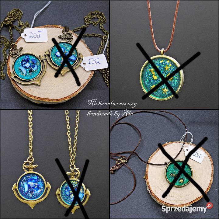 Biżuteria z żywicy wisiorek naszyjnik