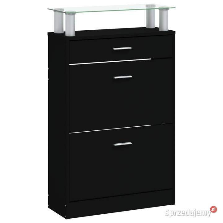 Szafka na buty czarna 63x24x104 materiał mazowieckie Warszawa