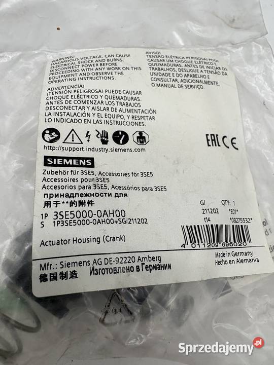 Siemens 3SE50000AH00 Głowica krańcówki Warszawa sprzedam