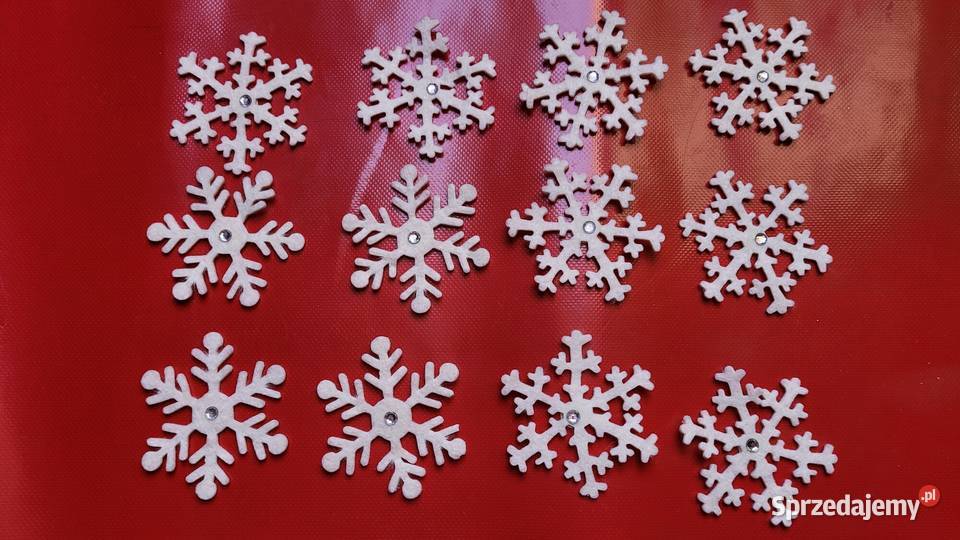 Śnieżynki z filcu z cekinem Piekary Śląskie