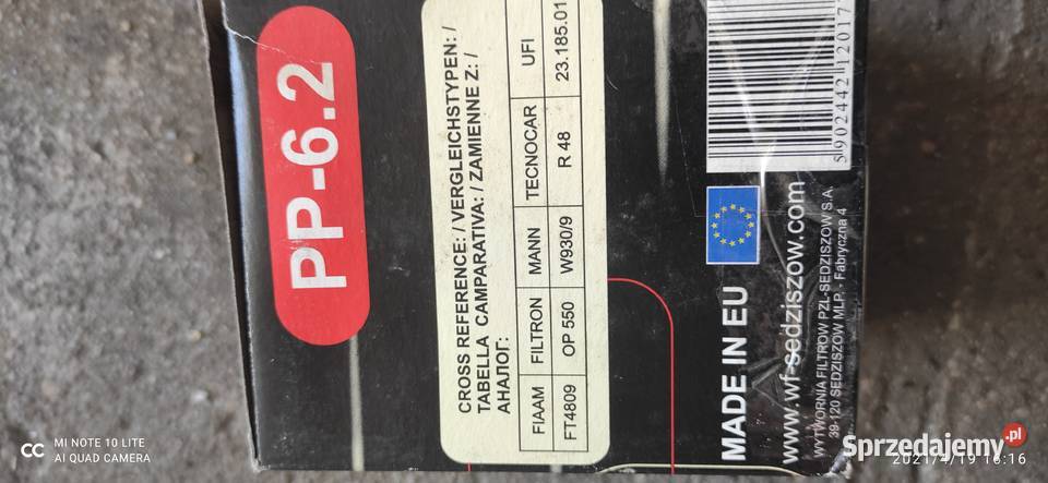 PP62 PZLSĘDZISZÓW FILTR OLEJU OP 550 ZAMIENIK Koronowo