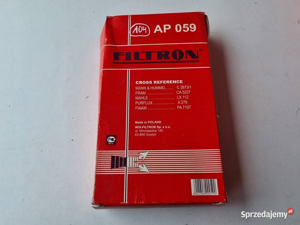 Seat Ibiza I 12 i FILTR POWIETRZA AP059 osobowe Janów