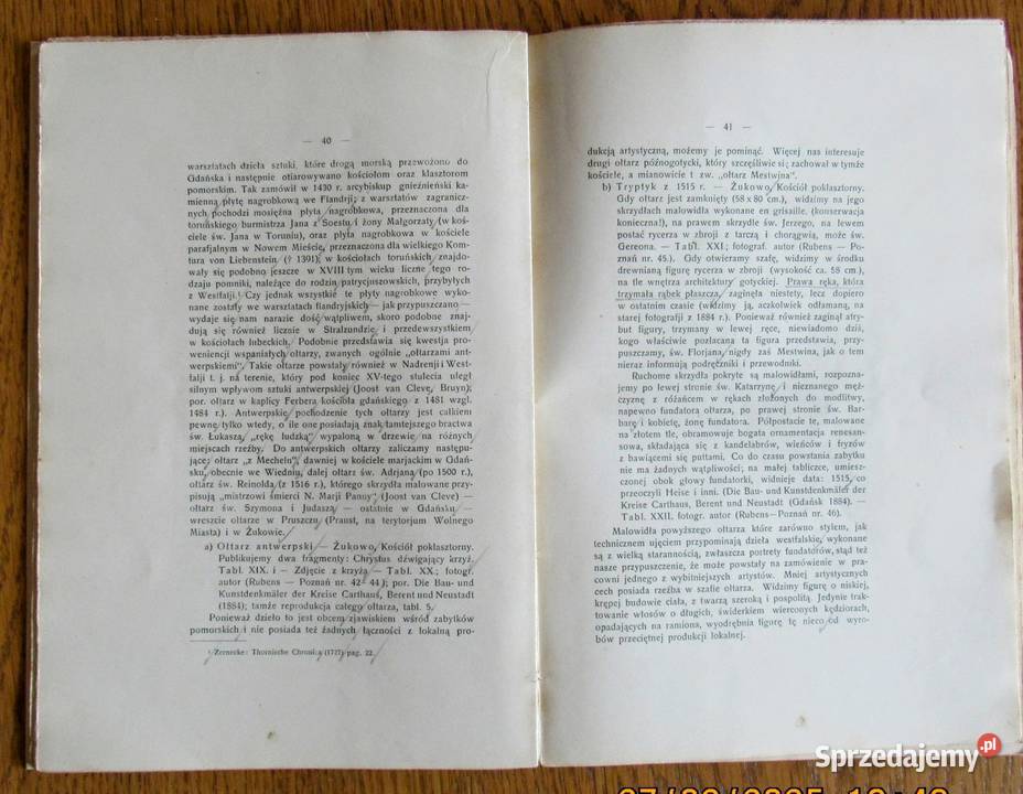 Plastyka gotycka na Pomorzu monografia z 1930 Bychawka Trzecia