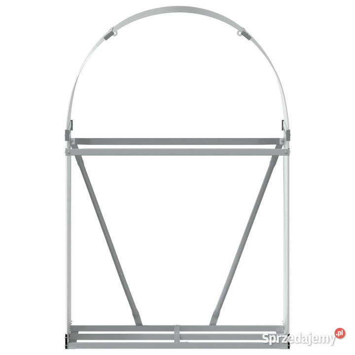 Stojak na drewno srebrny 80x45x120 stal mazowieckie Warszawa